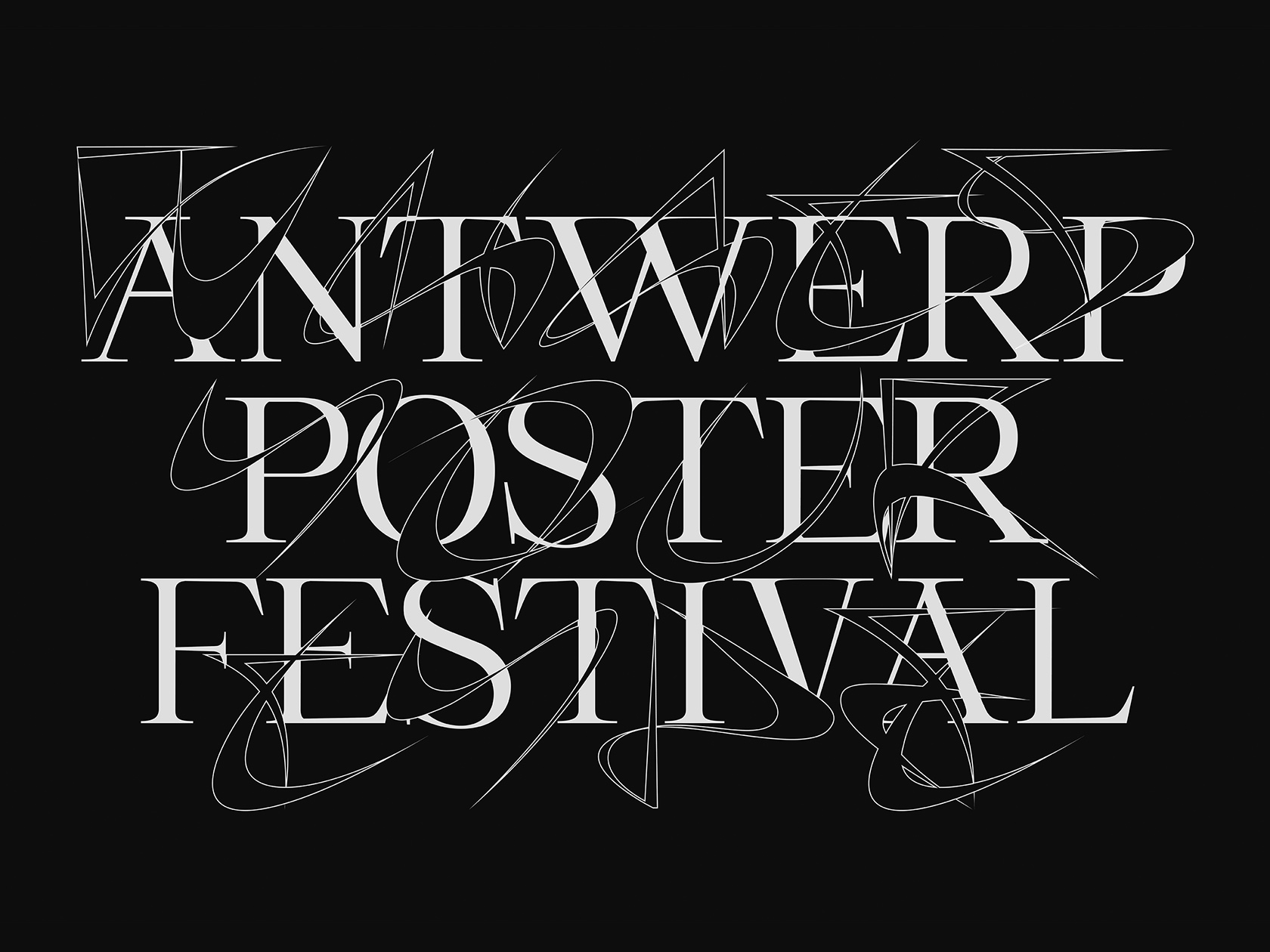 This year’s identity of The Antwerp Poster Festival by ssnn and Typelab showcases experimental type design