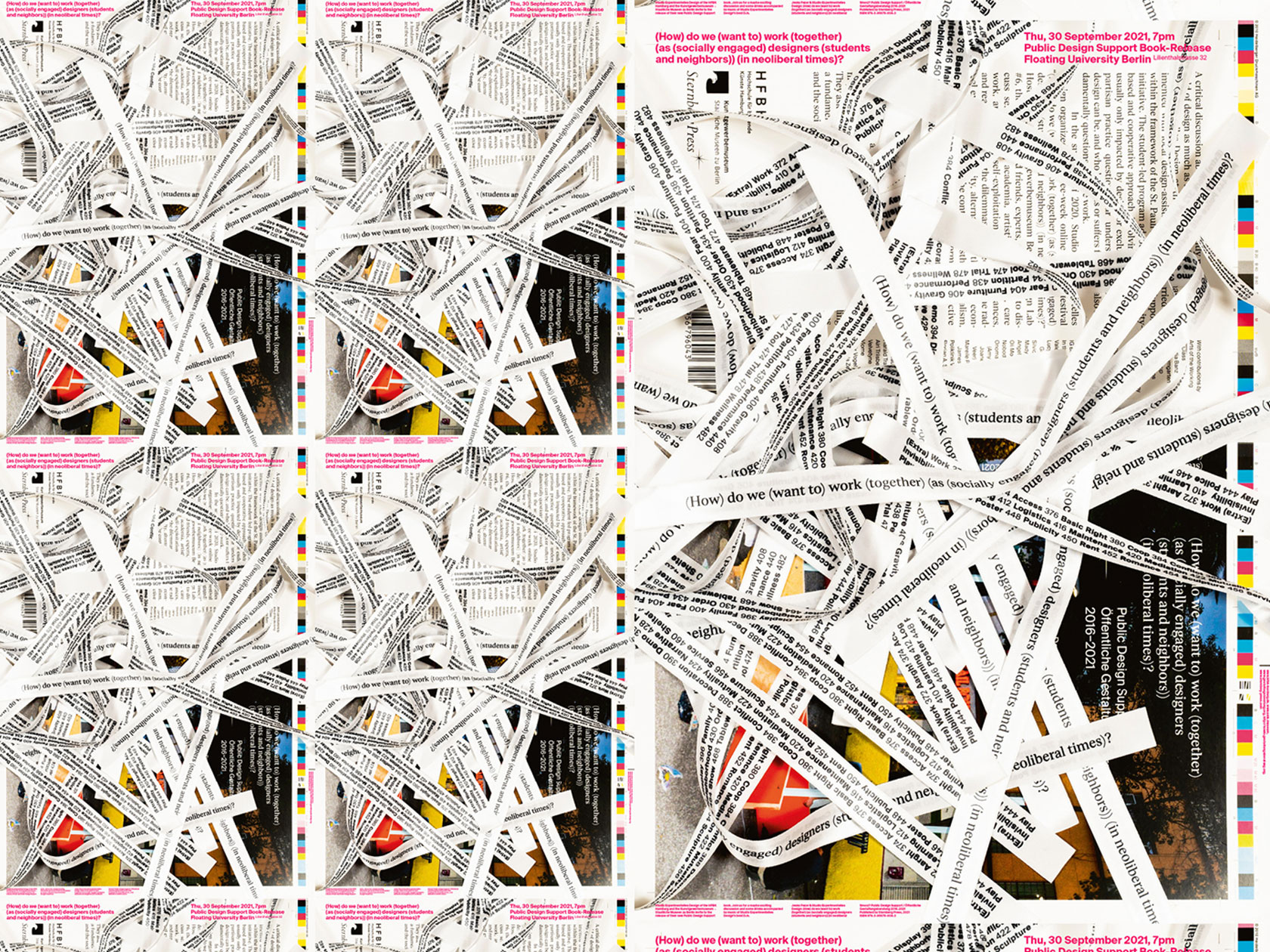 Max Arff, Sam Kim, and Dokho Shin on the design of the book “(How) do we (want to) work (together) (as (socially engaged) designers (students and neighbors)) (in neoliberal times)?”, initiated by Jesko Fezer and Studio Experimentelles Design