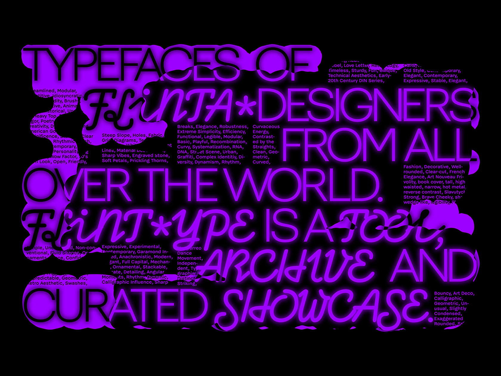 FLINT*ype aims to increase visibility and accessibility of typefaces from FLINTA* designers from all over the globe